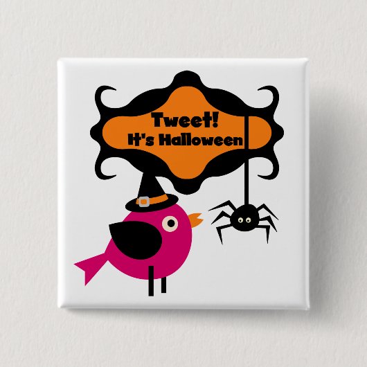ハロウィーンTシャツとギフトをツイート 缶バッジ (正面)