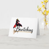 ハロウィーンTシャツとギフトを噛み切る カード (黄色い花)