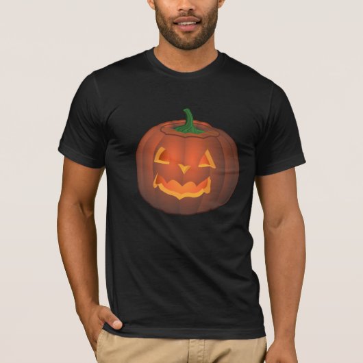 ハロウィーンTシャツジャックオランタンシャツパンプキンティー Tシャツ (正面)