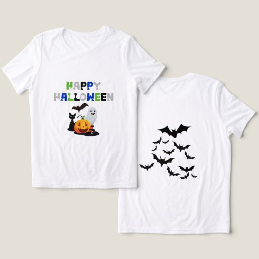 ハロウィーンTシャツデザイン トライブレンドTシャツ (デザイン正面&裏面)