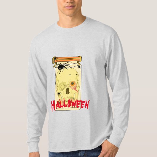 ハロウィーンTシャツ怖 Tシャツ (正面)