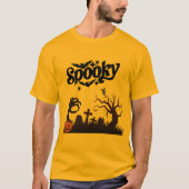 ハロウィーンTシャツ男性へ-幽霊&怖いデザイン Tシャツ (正面)