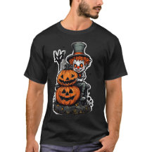 ハロウィーンTシャツ:ジャック・オランタンのピエロ
