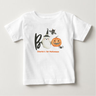 ハロウィーンTシャツ – ベビー初誕生日 – ブー不気味 ベビーTシャツ