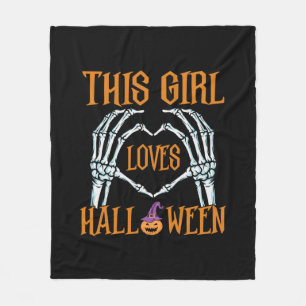 ハロウィーンthis Girl Loves Halloweens誕生日 フリースブランケット