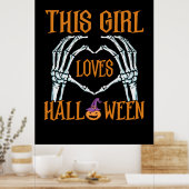 ハロウィーンthis Girl Loves Halloweens誕生日 ポスター (キッチン)