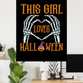 ハロウィーンthis Girl Loves Halloweens誕生日 ポスター (ホームオフィス)