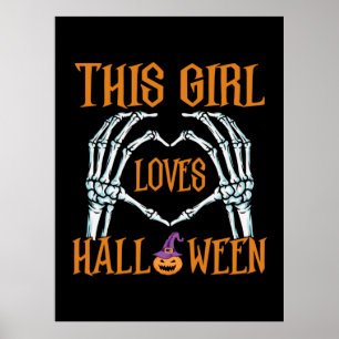 ハロウィーンthis Girl Loves Halloweens誕生日 ポスター