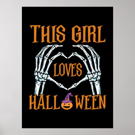 ハロウィーンthis Girl Loves Halloweens誕生日 ポスター (正面)