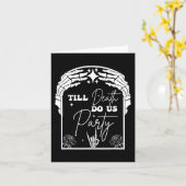 ハロウィーンtil死は私たちパーティーバチェロレッテの一致 カード (黄色い花)