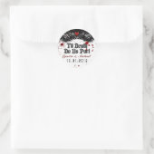 ハロウィーンTil Death（ばちゃばちゃ）跳ねる結婚のラベル ラウンドシール (バッグ)