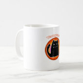 ハロウィーンVampire Black Kitten Dracula.バンパーカ コーヒーマグカップ (正面左)