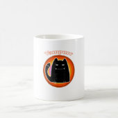ハロウィーンVampire Black Kitten Dracula.バンパーカ コーヒーマグカップ (中央)