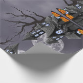 ハロウィ不気味ンハ幽霊のよく出るウス&パンプキン ラッピングペーパー (角)