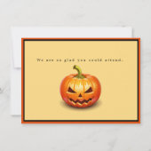 ハロウィ不気味ン結婚サンキューカード サンキューカード (裏面)