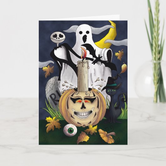ハロウィ不気味ン カード (正面)