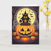 ハロウィ不気味ン カード (黄色い花)