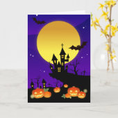 ハロウィ不気味ン カード (黄色い花)