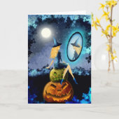 ハロウィ不気味ン カード (黄色い花)