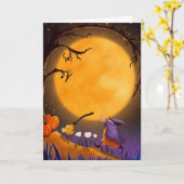 ハロウィ不気味ン カード (黄色い花)