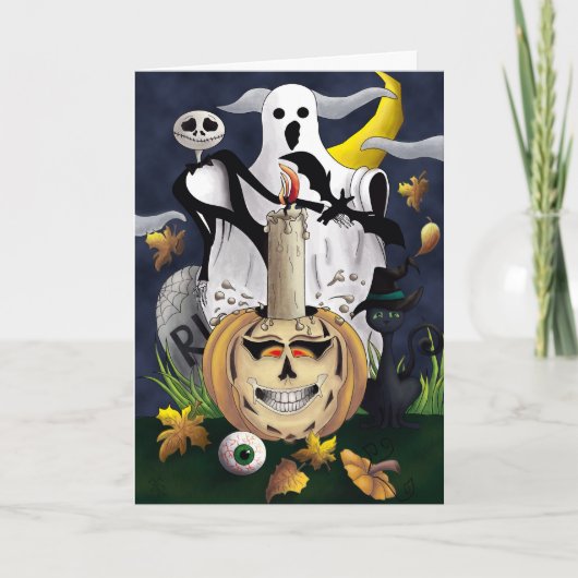 ハロウィ不気味ン カード (正面)