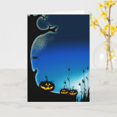 ハロウィ不気味ン カード (黄色い花)