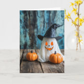 ハロウィ不気味ン カード (黄色い花)