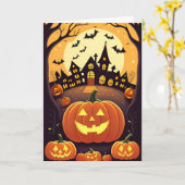 ハロウィ不気味ン カード (黄色い花)