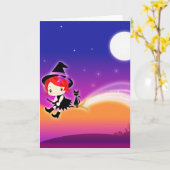 ハロウィ不気味ン カード (黄色い花)