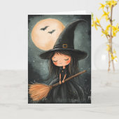 ハロウィ不気味ン カード (黄色い花)