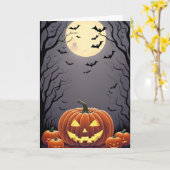 ハロウィ不気味ン カード (黄色い花)