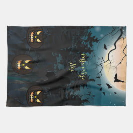 ハロウィ不気味ン キッチンタオル