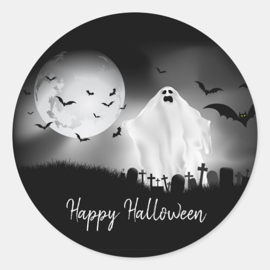 ハロウィ不気味ン ラウンドシール (正面)