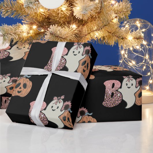 ハロウィ不気味ン ラッピングペーパー (クリスマス)