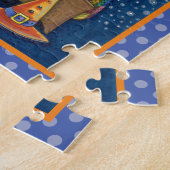 ハロウィ不気味ン、寝る時の話をする魔女 ジグソーパズル (側面)