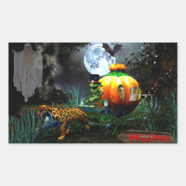 ハロウィ不気味ン 長方形シール