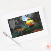 ハロウィ不気味ン 長方形シール (封筒)