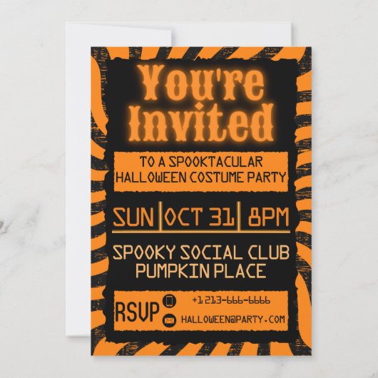 ハロウィ動揺してン 招待状 (裏面)