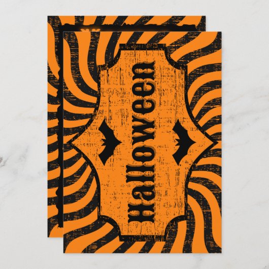 ハロウィ動揺してン 招待状 (正面/裏面)