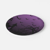 ハロウィ幽霊のよく出るーンハウスこうもりツリーズ ペーパープレート (アングル)