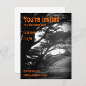 ハロウィ幽霊のよく出るーン招待状 招待状 (正面/裏面)