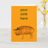 ハロウィ熱狂するン豚 カード (黄色い花)