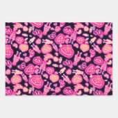 ハロウィ白熱［赤熱］光を放つン ラッピングペーパーシート (正面)