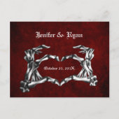 ハロウィ結婚ンのテーブル番号はがき ポストカード (裏面)