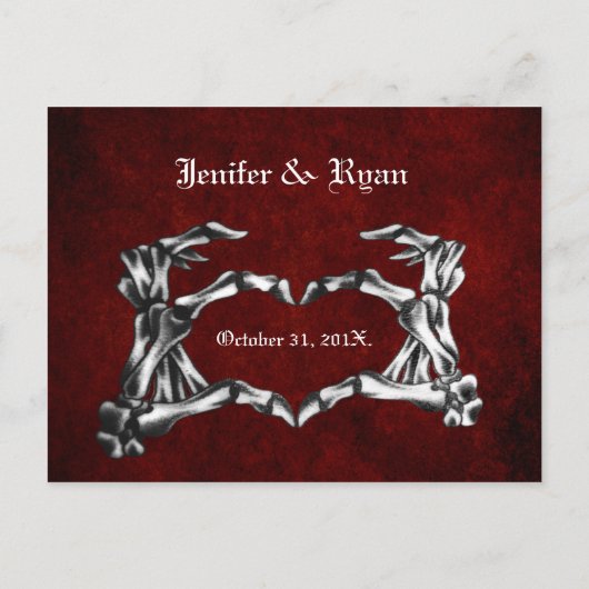 ハロウィ結婚ンのテーブル番号はがき ポストカード (裏面)