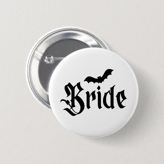 ハロウィ結婚ンの不気味新郎新婦カップルマッチ 缶バッジ (正面&裏面)
