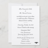 『ハロウィ結婚ーン』(こうもり中) 招待状 (裏面)