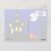 ハロウィ飛んでいるンの夜の魔女 ポストカード (裏面)