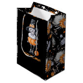 ハロウェインキャラクターとパターン ミディアムペーパーバッグ (正面アングル)