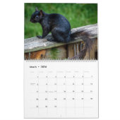 ハロウェル湖のリス暦 カレンダー (3月 2026)